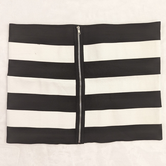 Luv Me More Black and White Bandage Mini Skirt - Picture 4 of 5